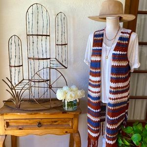 🎉 NEW WITH TAG ‼️ SKY & SPARROW BOHEMIAN  LONG FRINGED VEST ‼️